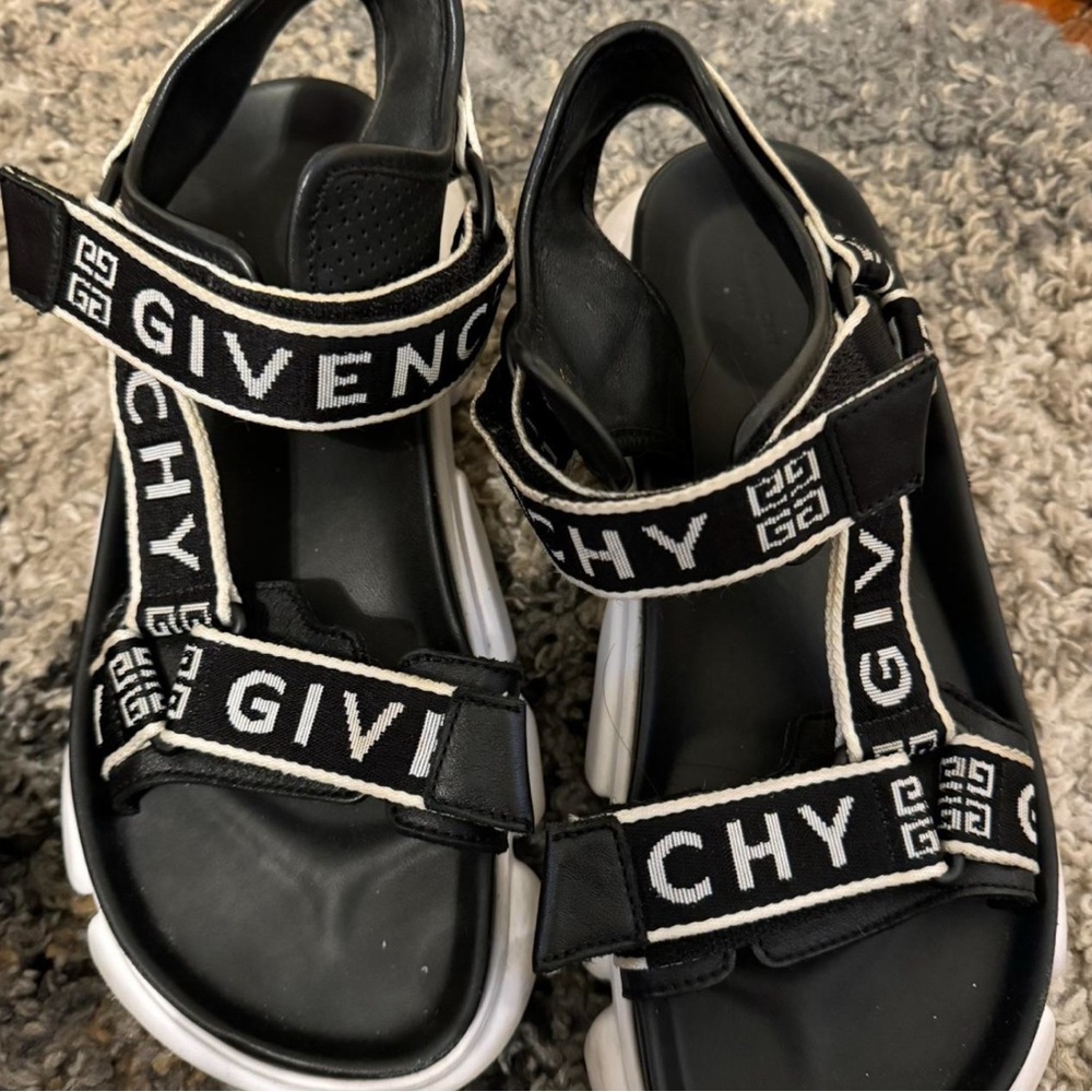 Givenchy Monochrome Logo Strap Sandals